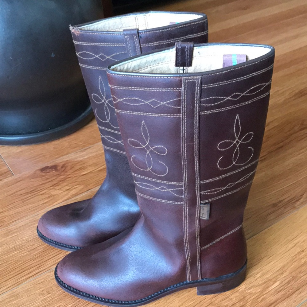 Vintage Authentic Leather Boots Handmade in Mexico